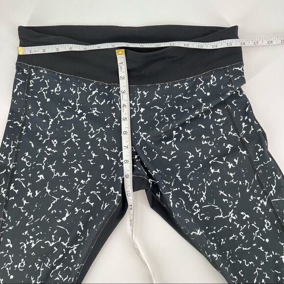Under Armour Leggings Large cropped crop marble black white - Picture 2 of 4